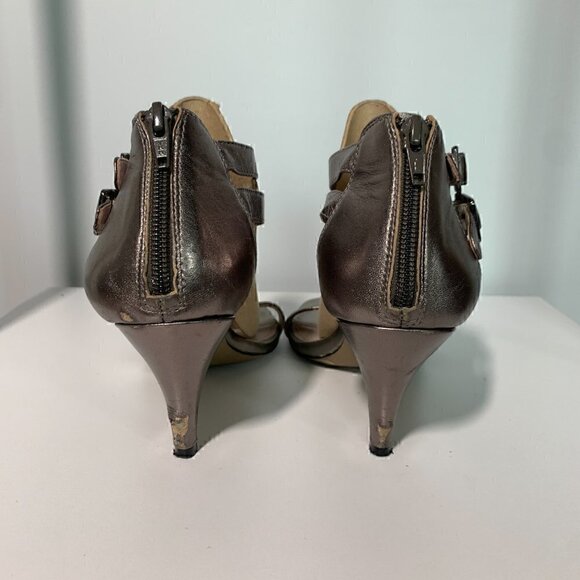 Vince Camuto Pewter  Kitten Heels - Size 8.5/38.5 - Picture 5 of 10